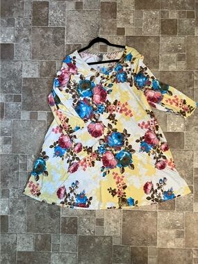 NWOT XXXL Honeyme Curvy Floral A-Line Dress